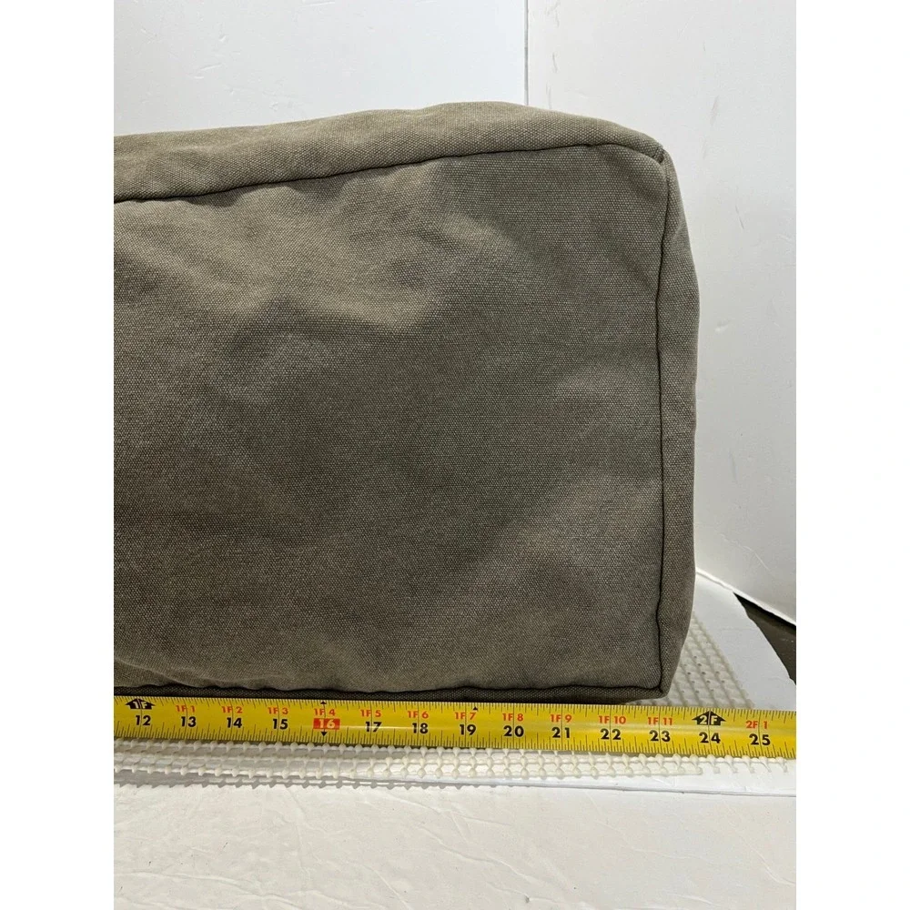 Ducks Unlimited Canvas Duffel Bag Two Tier Travel Weekender Olive Tan